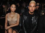 NEW YORK, NY - SEPTEMBER 12:  Nicki Minaj (L) and Lewis Hamilton attend the Alexander Wang Spring 2016 fashion show during New York Fashion Week at Pier 94 on September 12, 2015 in New York City.  (Photo by Craig Barritt/Getty Images)